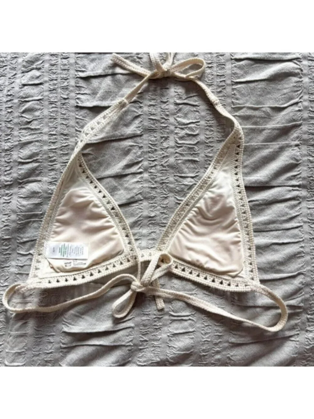 Aerie crochet halter triangle bikini top